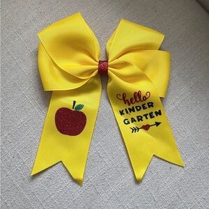 New! First Day of Kindergarten Hair Bow - girls hair bow - school bow for hair